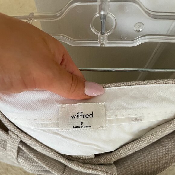 Aritzia Wilfred Tie Front Pant in Beige (Size 6) - Picture 3 of 8